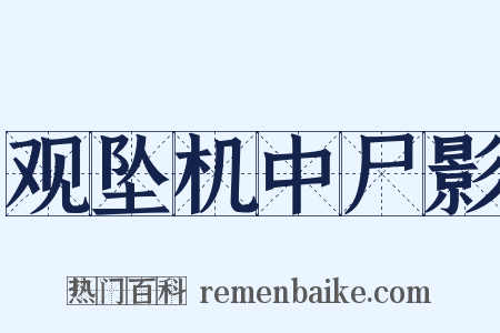 观坠机中尸影是什么意思的图片